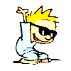 Otaku Gallery  / Calvin e Hobbes / calvindance5.gif